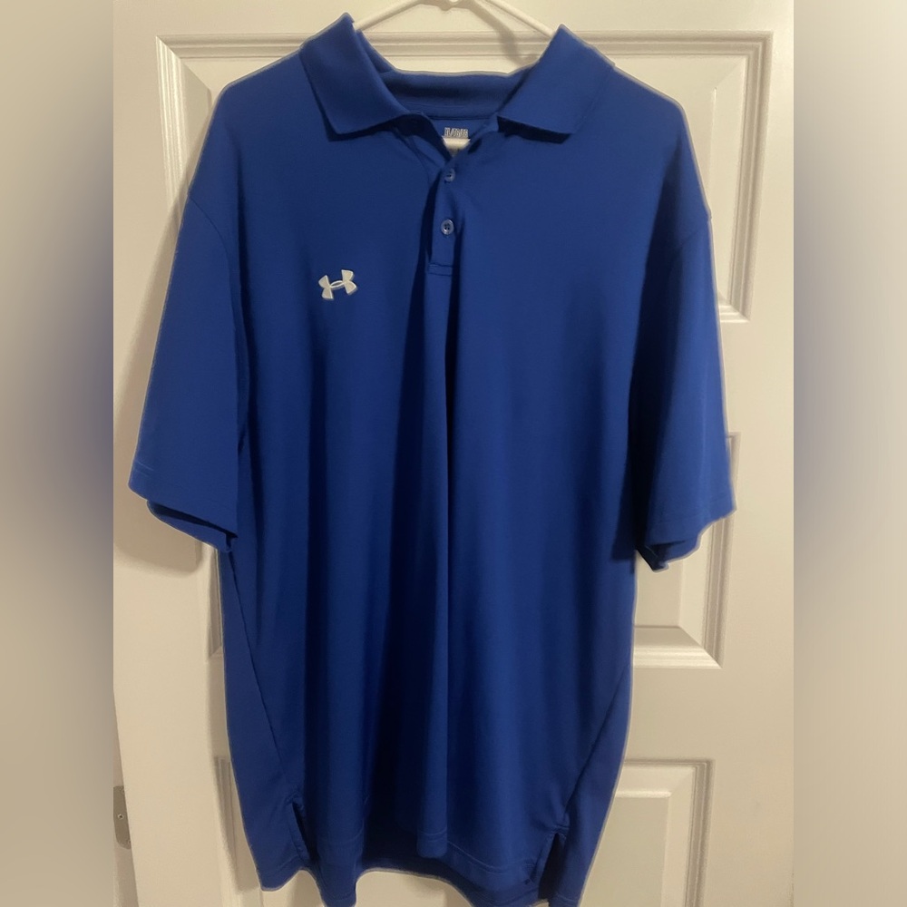 Under armour blue polo